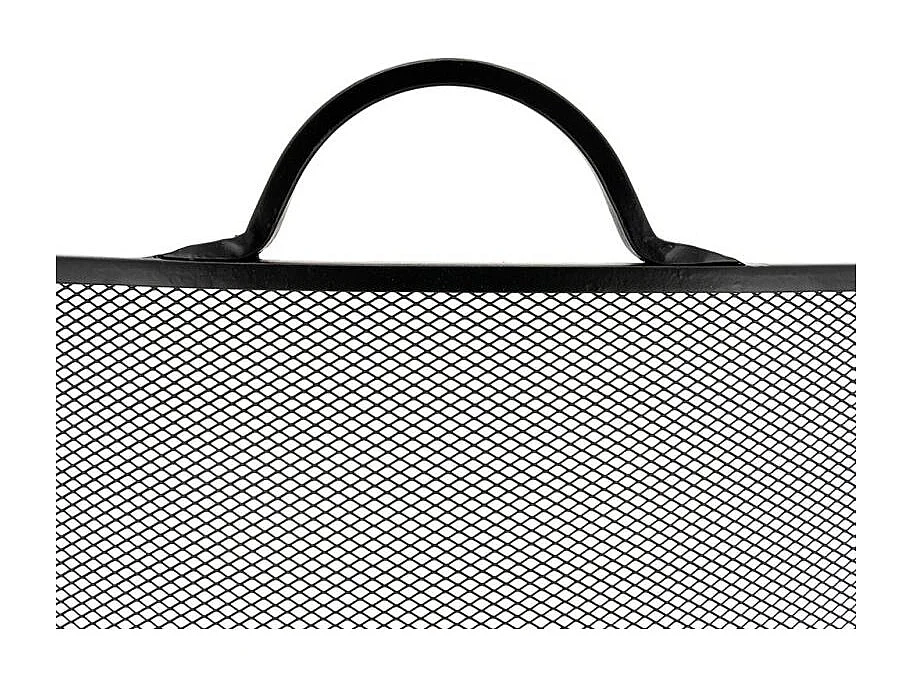 Pare-feu cheminée en métal noir avec décor Cerf – Élégance et sécurité