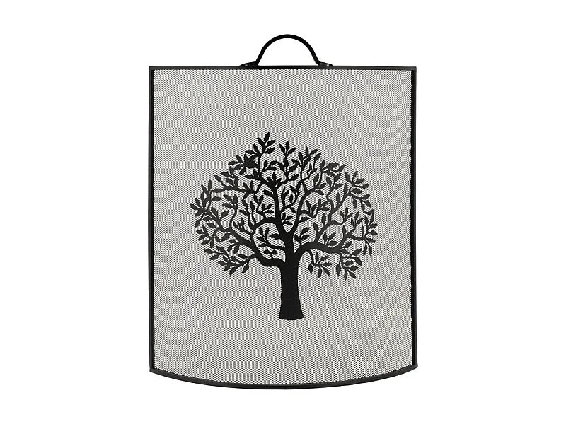 Pare-feu de cheminée en métal Arbre de vie