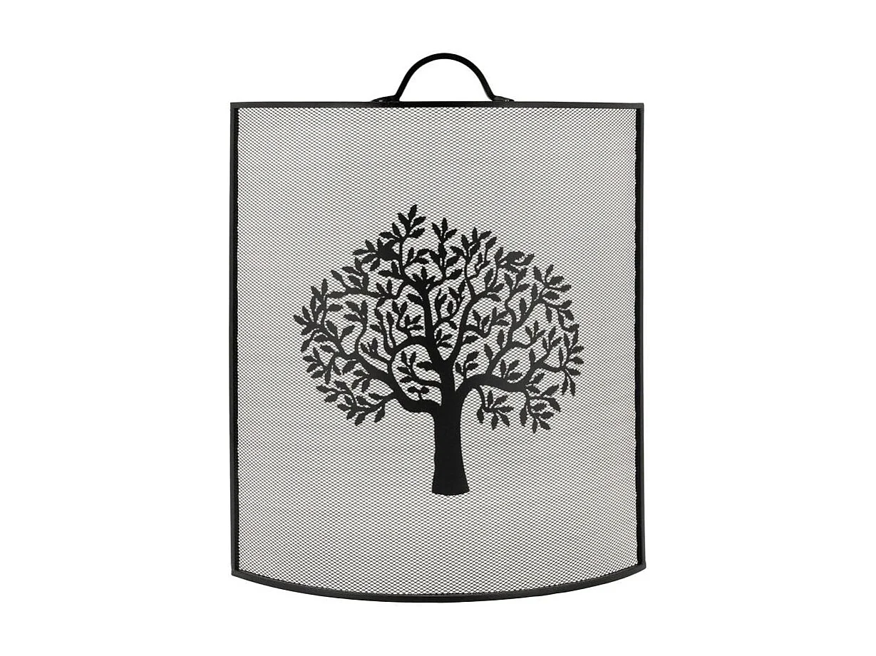 Pare-feu de cheminée en métal Arbre de vie