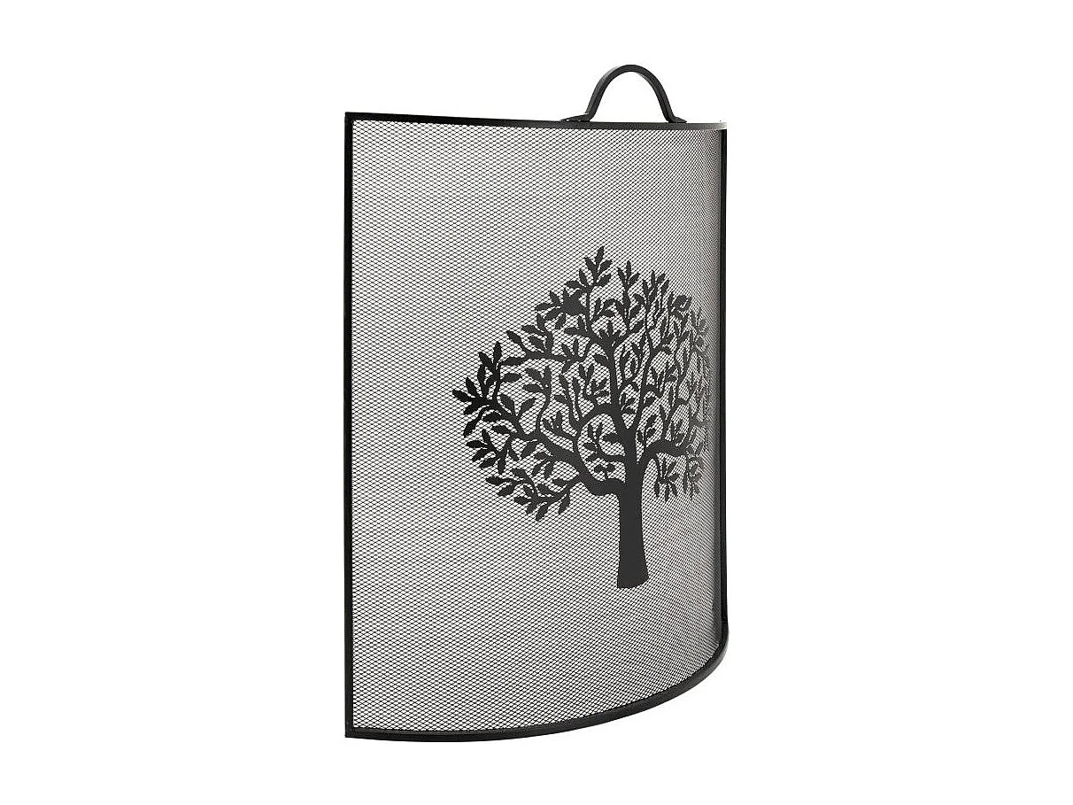 Pare-feu de cheminée en métal Arbre de vie