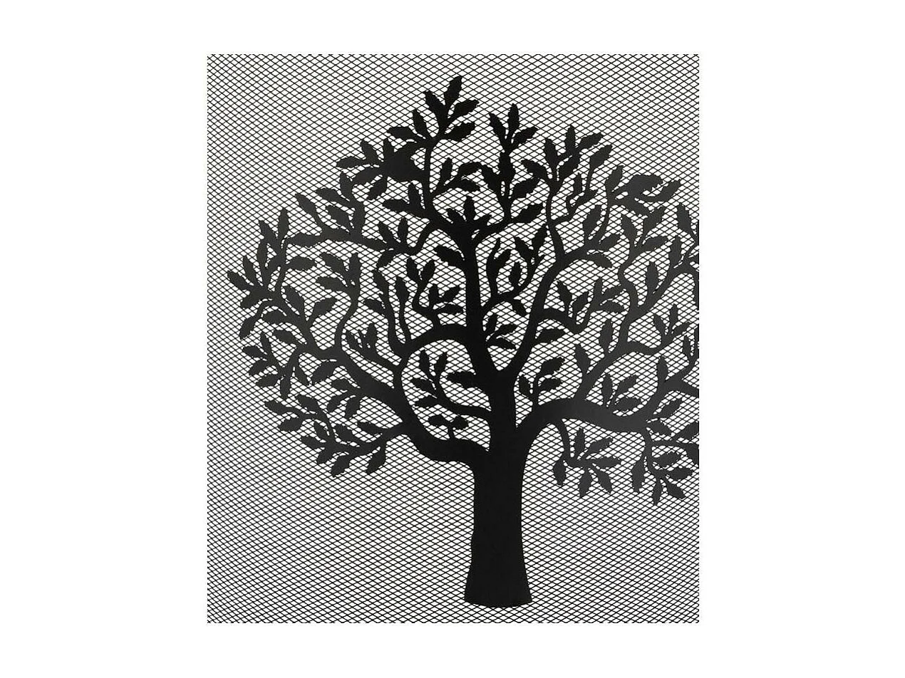 Pare-feu de cheminée en métal Arbre de vie