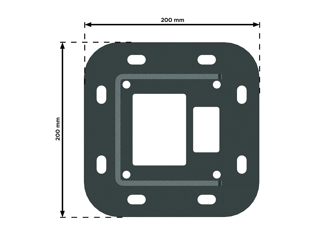 Pergola bioclimatique HELY îlot 4,50x5,154m Vérin à télécommande (Gris anthracite)