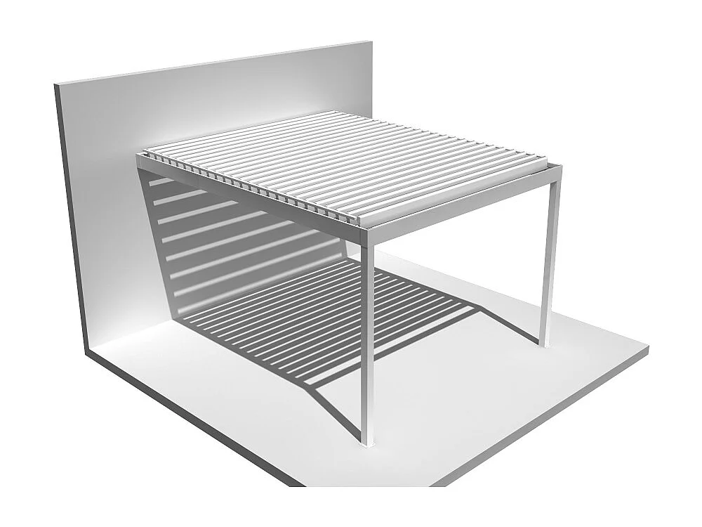 Pergola Bioclimatique AVANOA 4,00x4,088 M Vérin à Télécommande (Blanc)