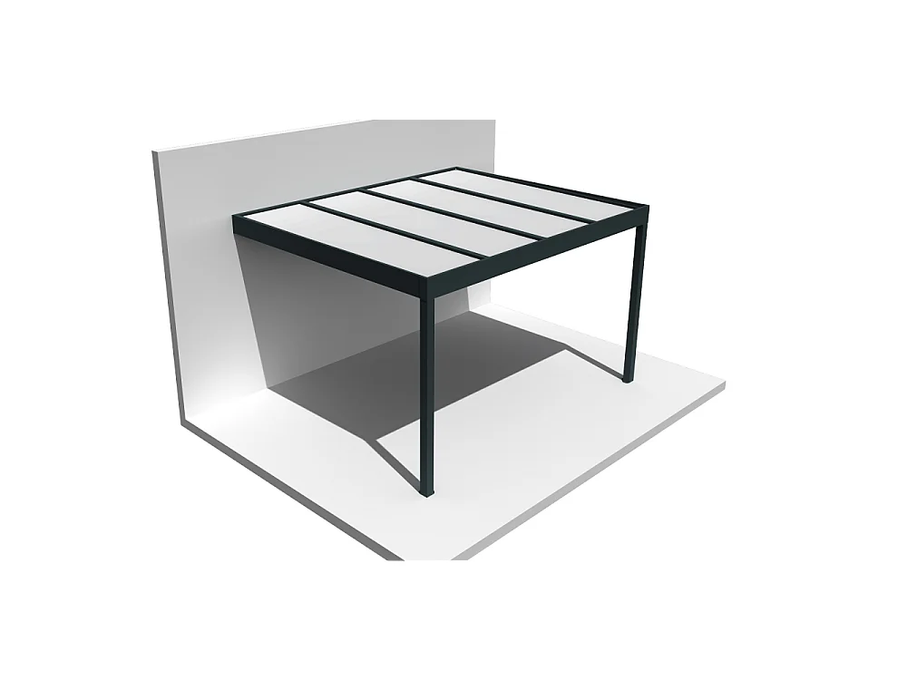 Pergola HAPESIRE Isotoit® 3,78x3,50m (Gris anthracite)