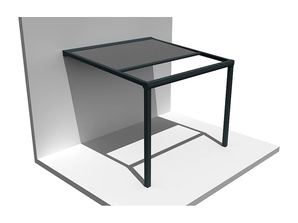 Pergola toile TILA 3,00x3,00m Motorisé à télécommande + manœuvre de secours (Gris Graphite - Gris anthracite)