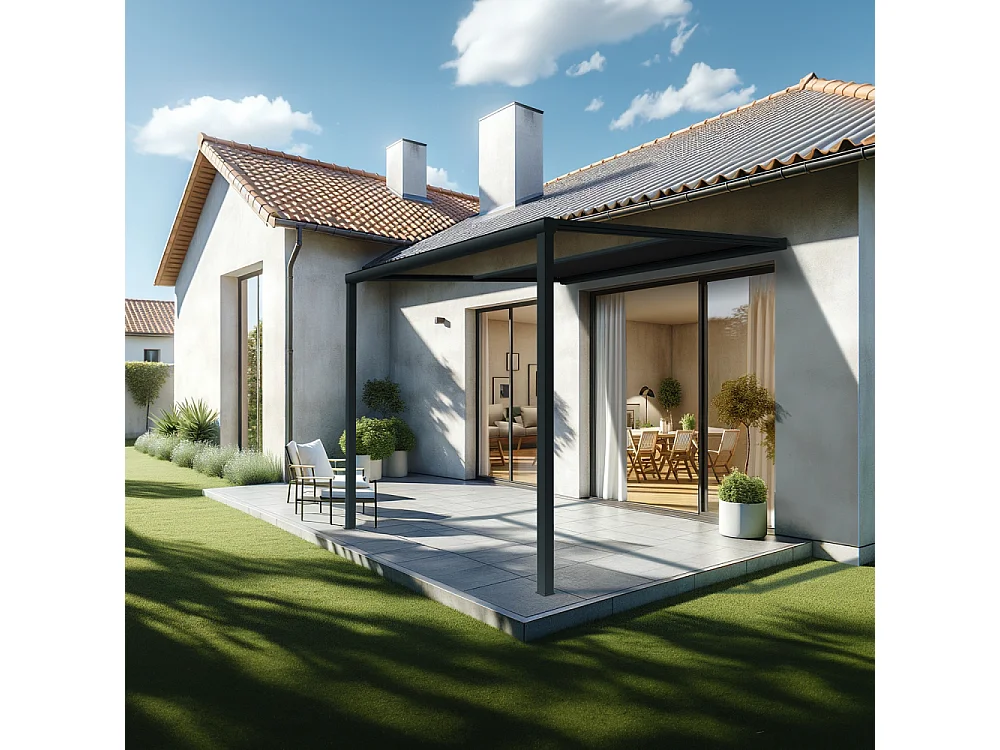 Pergola toile TILA 3,00x3,00m Motorisé à télécommande + manœuvre de secours (Noir - Gris anthracite)