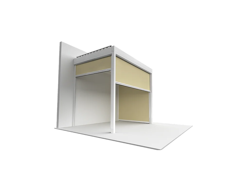 Coffre à coulisses pour pergola AVANOA 3,50x2,50m (Ecru - Blanc)