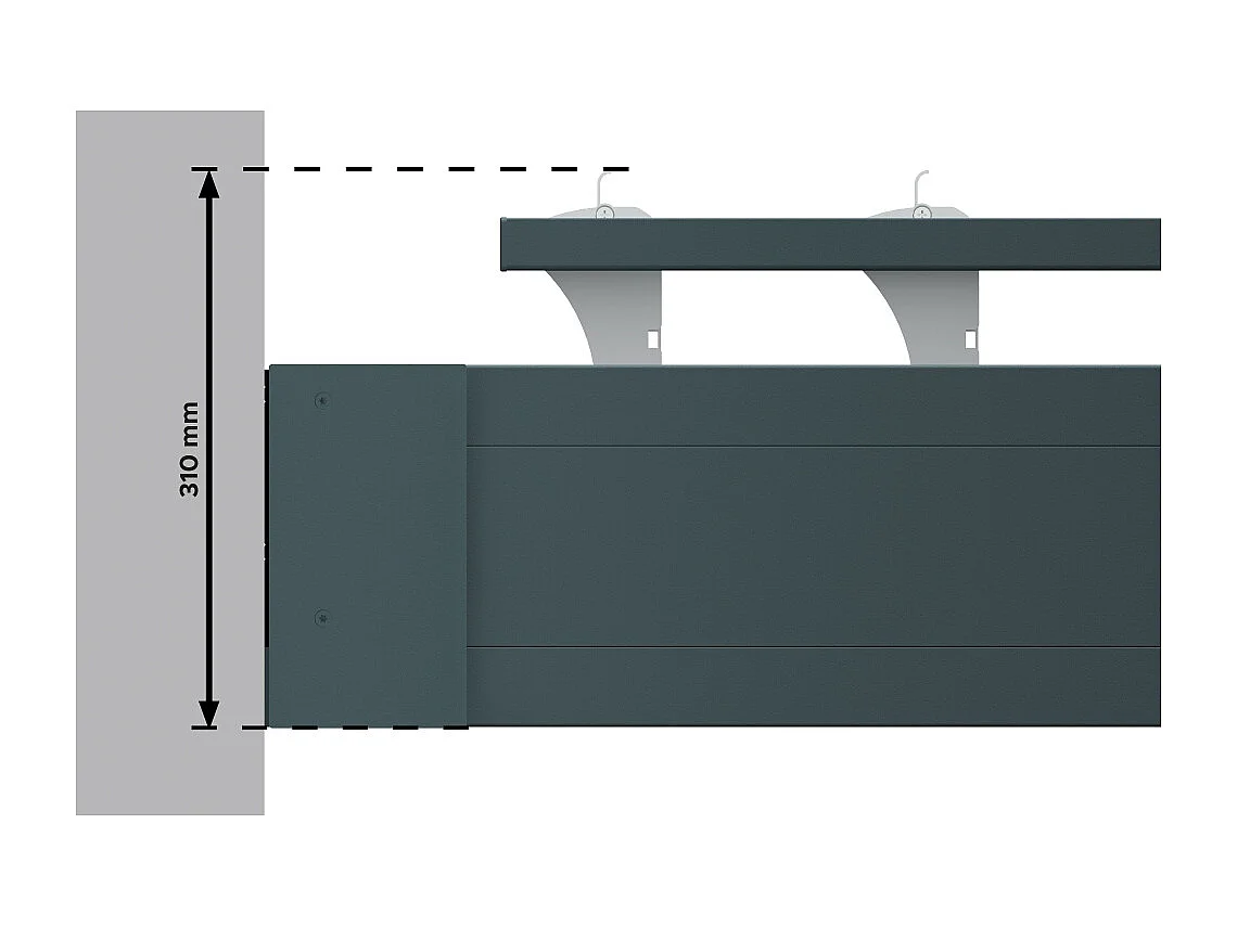Pergola Bioclimatique AVANOA 4,00x4,088 M Vérin à Télécommande (Gris anthracite / Blanc)