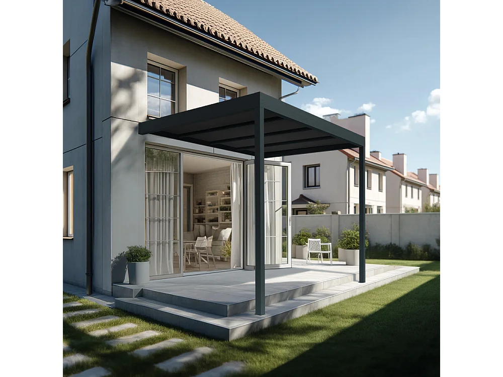 Pergola HAPESIRE Isotoit® 5,02x3,50m (Gris anthracite)