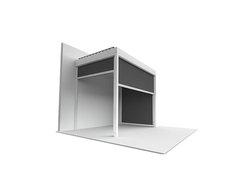 Coffre à coulisses pour pergola AVANOA 4,00x2,50m (Gris Graphite - Blanc)