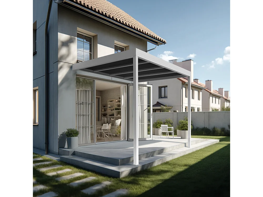 Pergola HAPESIRE Isotoit® 3,78x3,00m (Blanc)