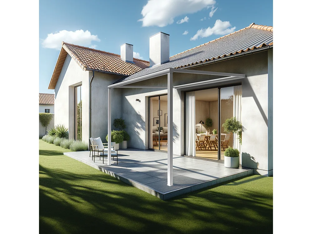 Pergola toile TILA 4,00x3,00m Motorisé à télécommande + manœuvre de secours (Taupe - Blanc)