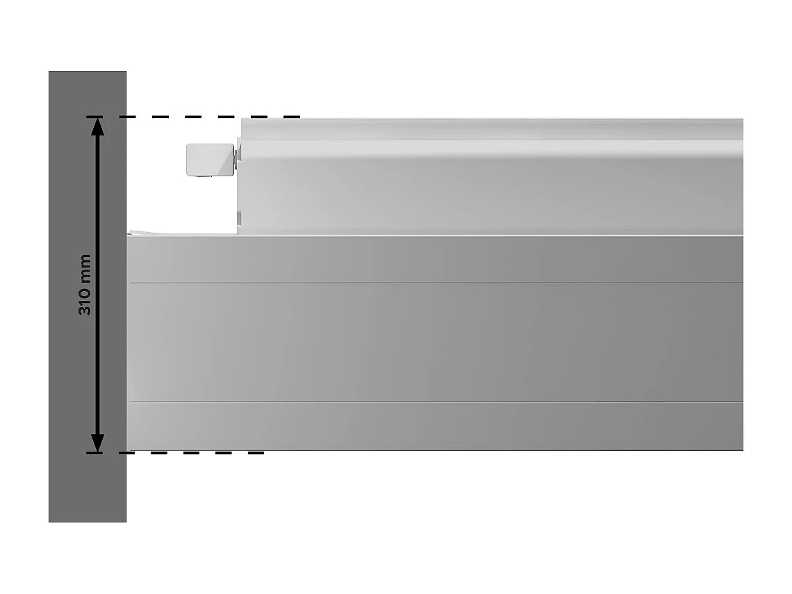 Pergola Bioclimatique AVANOA perpendiculaire 4,051x3,00 M Vérin à Télécommande (Blanc)