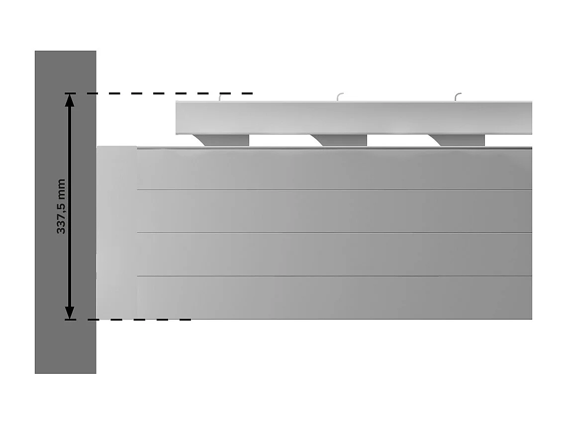 Pergola bioclimatique HELY 7,00x6,037m Vérin à télécommande (Blanc)