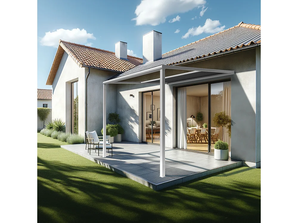 Pergola toile TILA 4,00x3,00m Motorisé à télécommande + manœuvre de secours (Gris Graphite - Blanc)