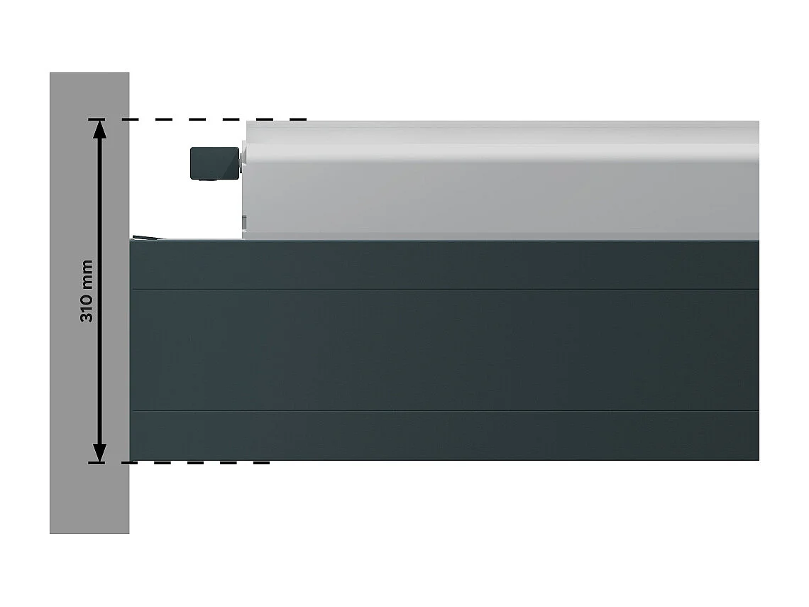 Pergola Bioclimatique AVANOA perpendiculaire 3,526x3,50 M Vérin à Télécommande (Gris anthracite / Blanc)