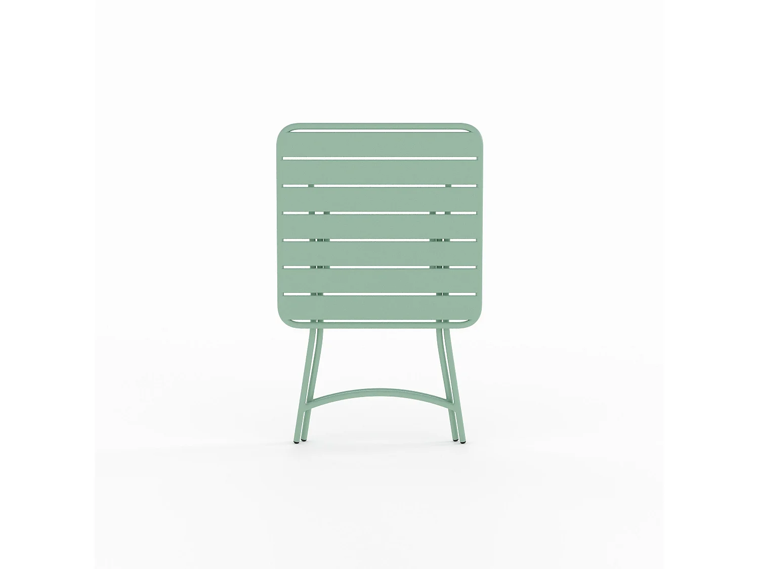 Table de jardin pliante en métal vert clair 2 personnes - Yumi