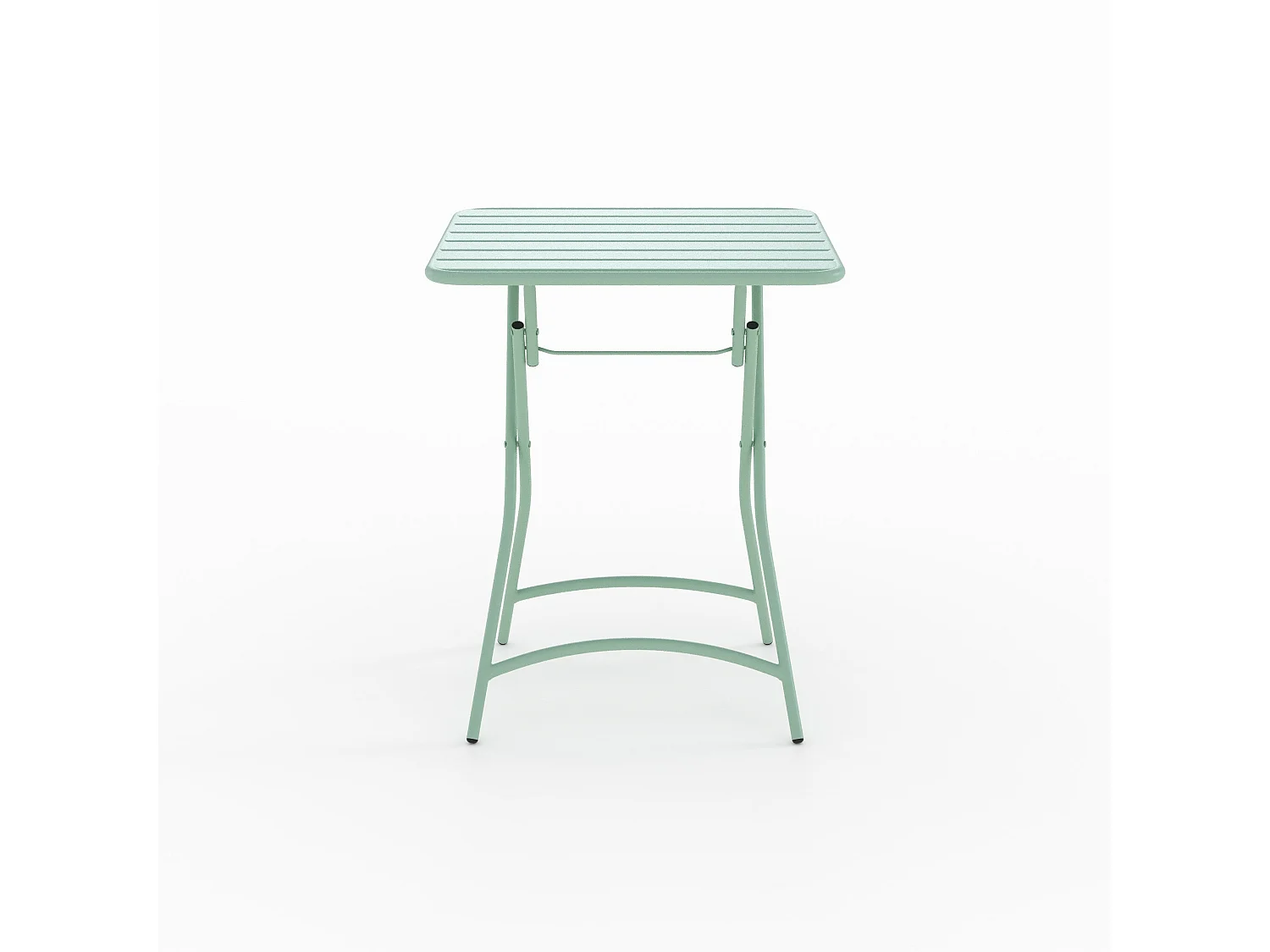 Table de jardin pliante en métal vert clair 2 personnes - Yumi