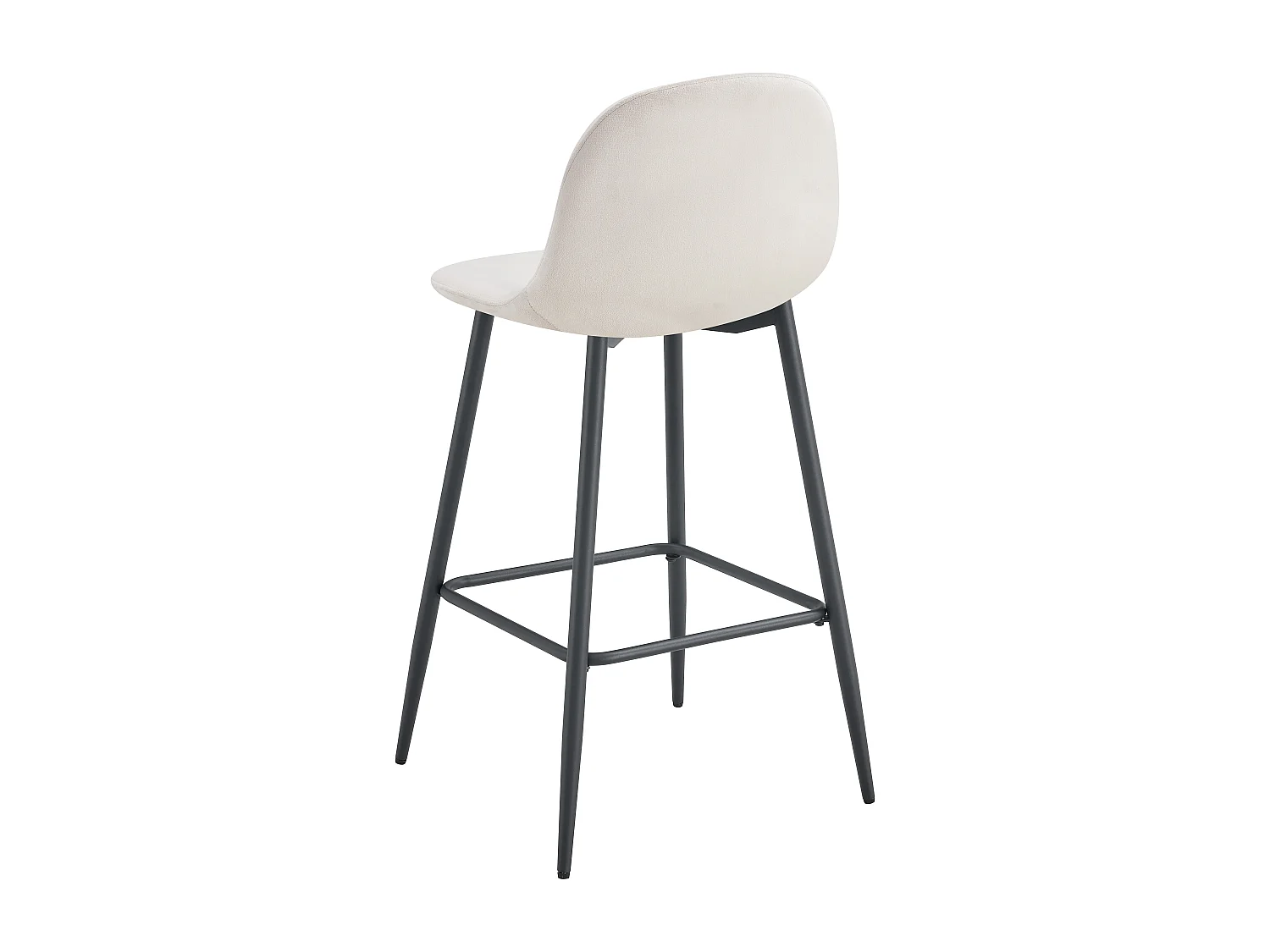 Lot de 2 tabourets de bar SCANDINAVE métal noir velours