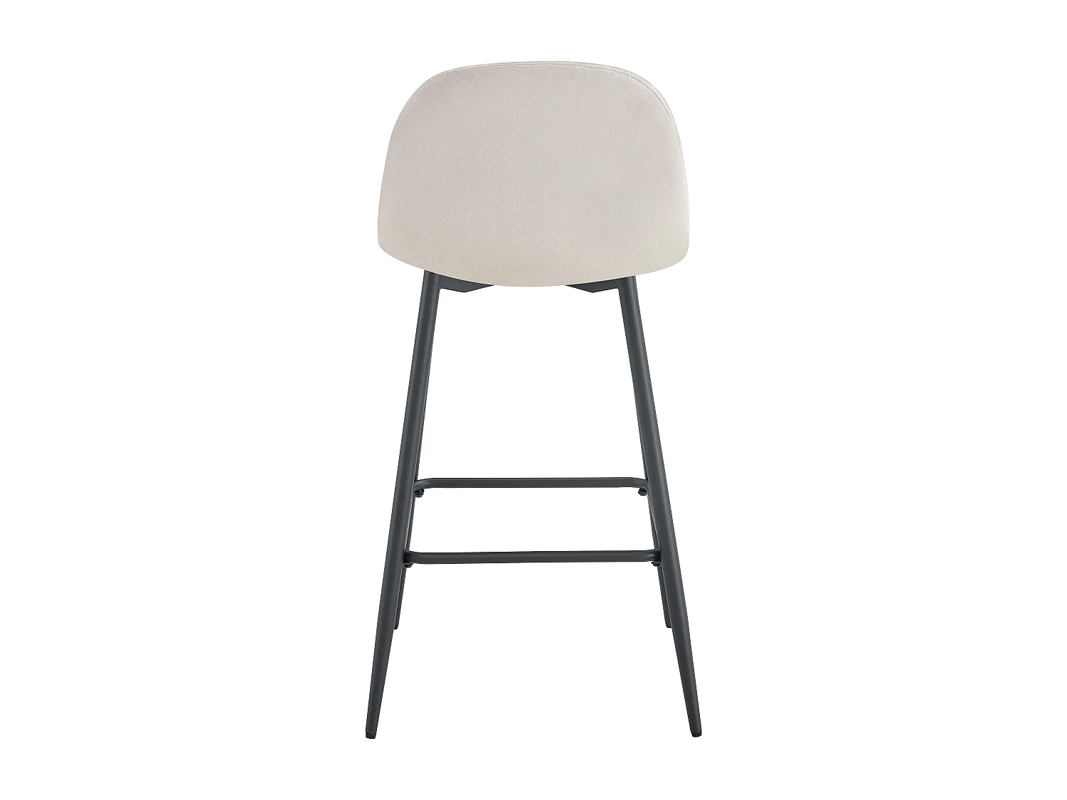 Lot de 2 tabourets de bar SCANDINAVE métal noir velours