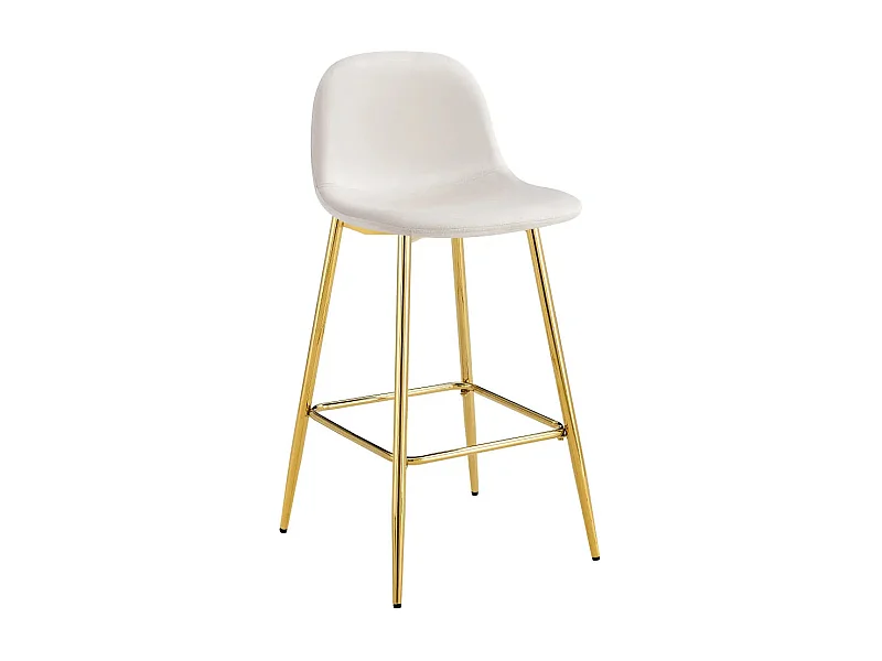 Lot de 2 tabourets de bar SCANDINAVE pied gold velours