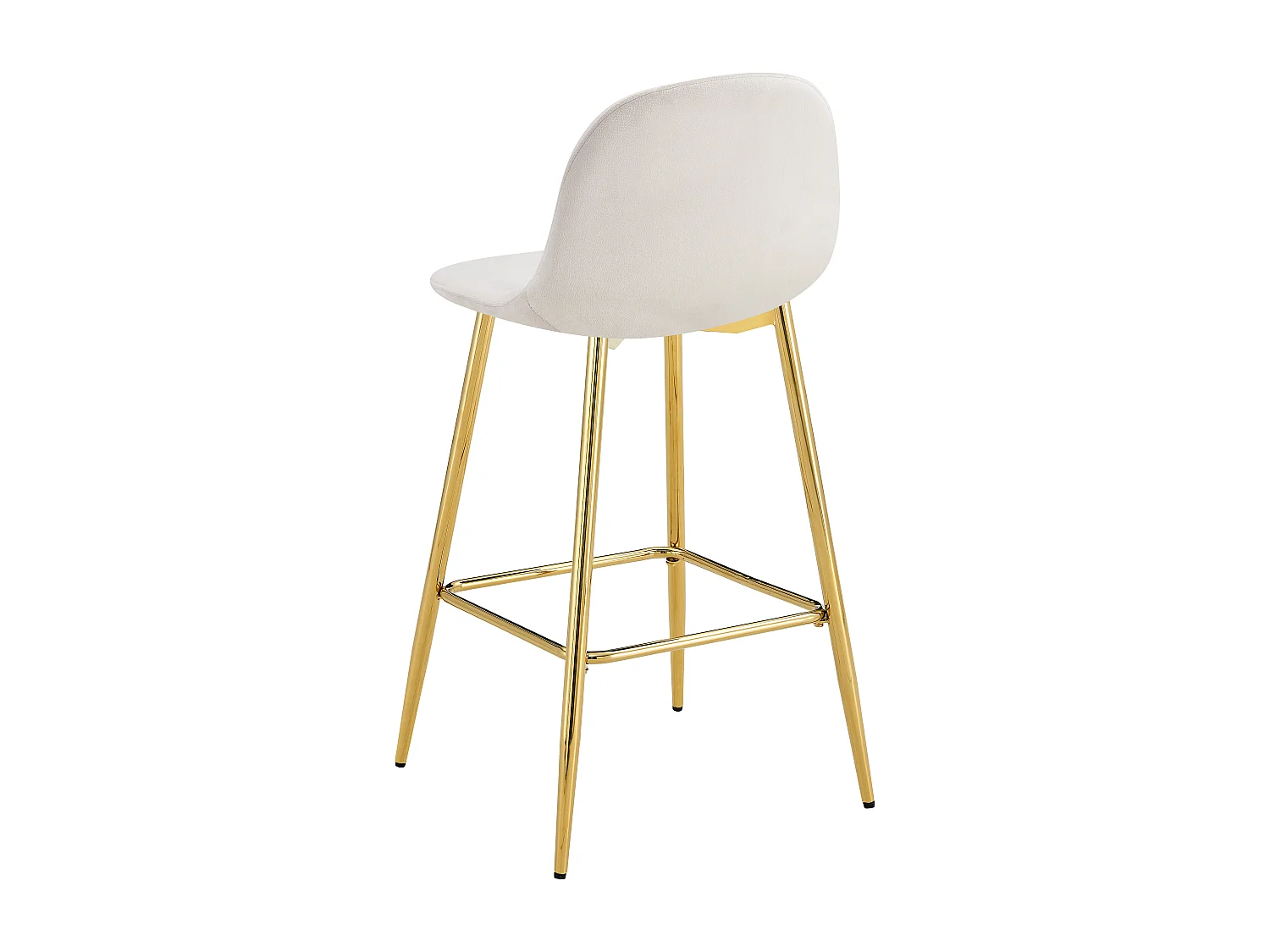 Lot de 2 tabourets de bar SCANDINAVE pied gold velours