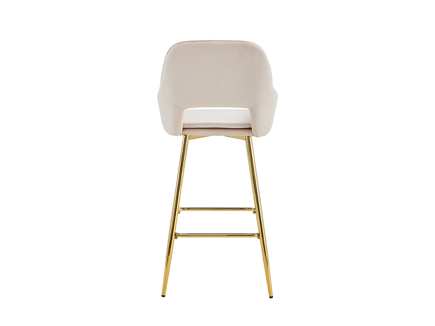 Lot de 2 tabourets de bar ATHENA pied gold velours