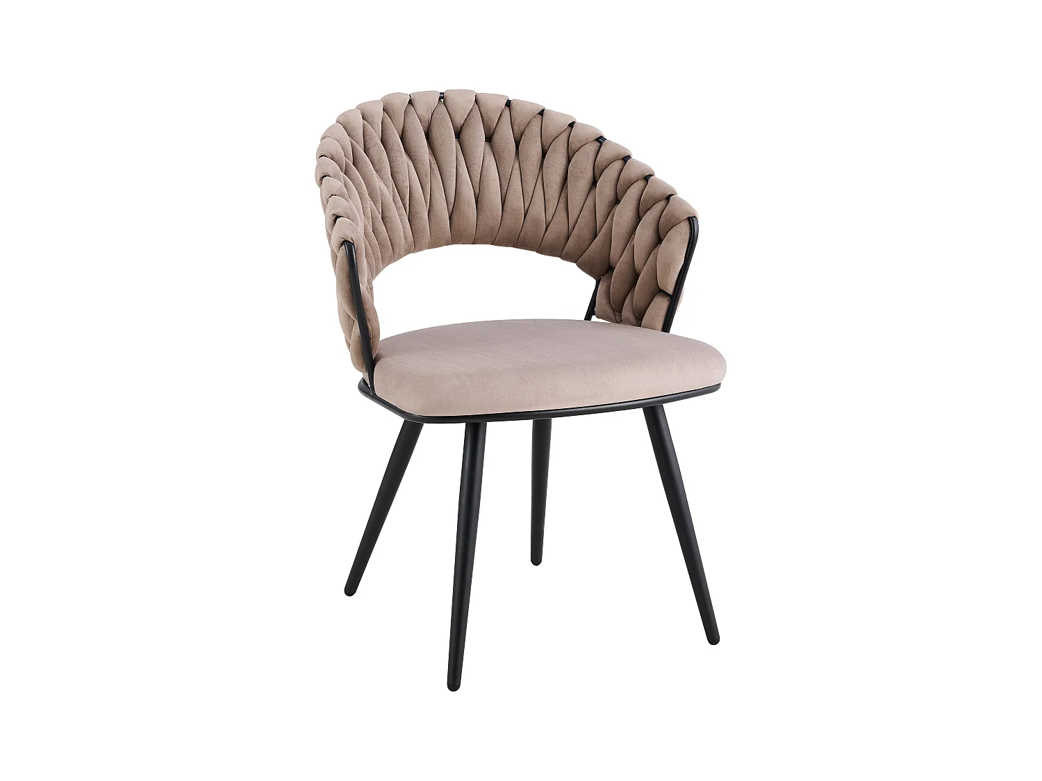 Lot de 2 chaises CAROLINA Pieds Métal Noir