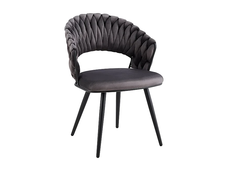 Lot de 2 chaises CAROLINA Pieds Métal Noir