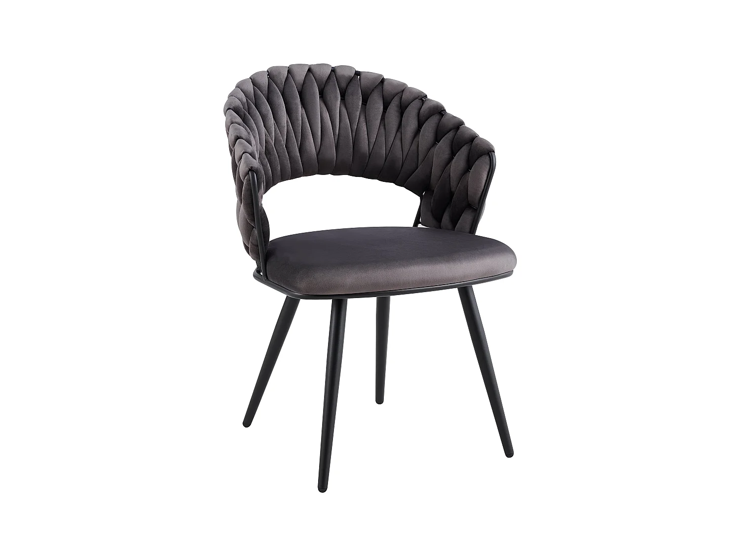 Lot de 2 chaises CAROLINA Pieds Métal Noir