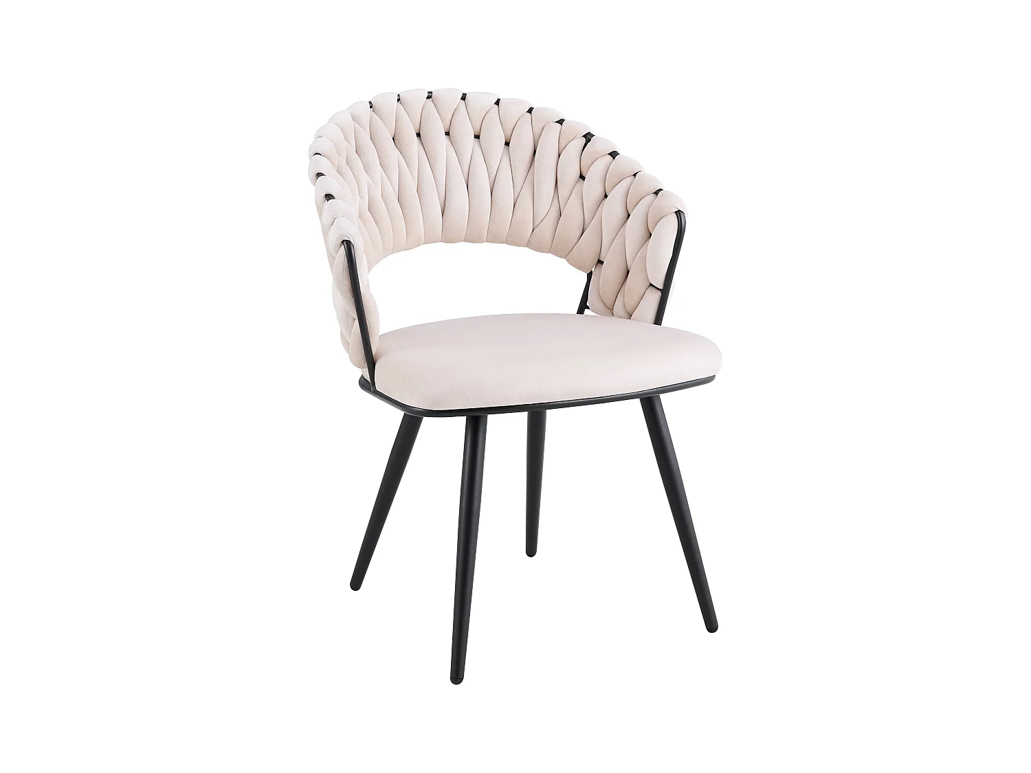 Lot de 2 chaises CAROLINA Pieds Métal Noir
