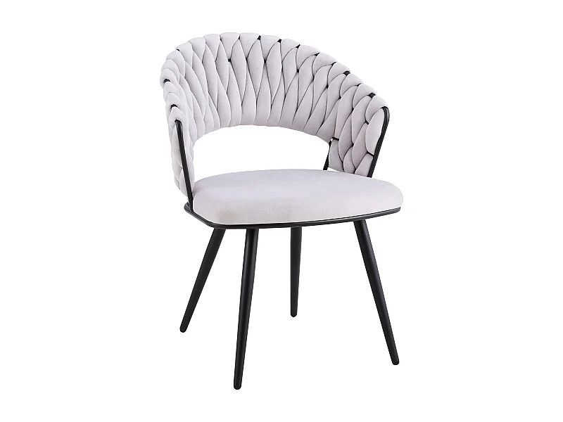 Lot de 2 chaises CAROLINA Pieds Métal Noir