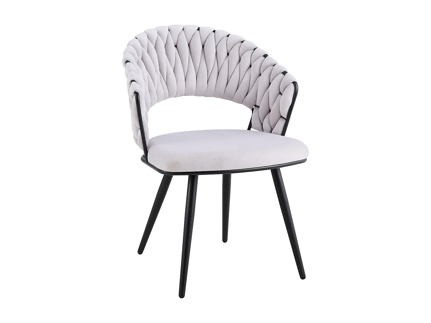 Lot de 2 chaises CAROLINA Pieds Métal Noir