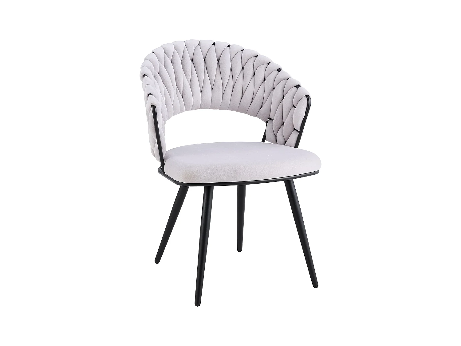 Lot de 2 chaises CAROLINA Pieds Métal Noir
