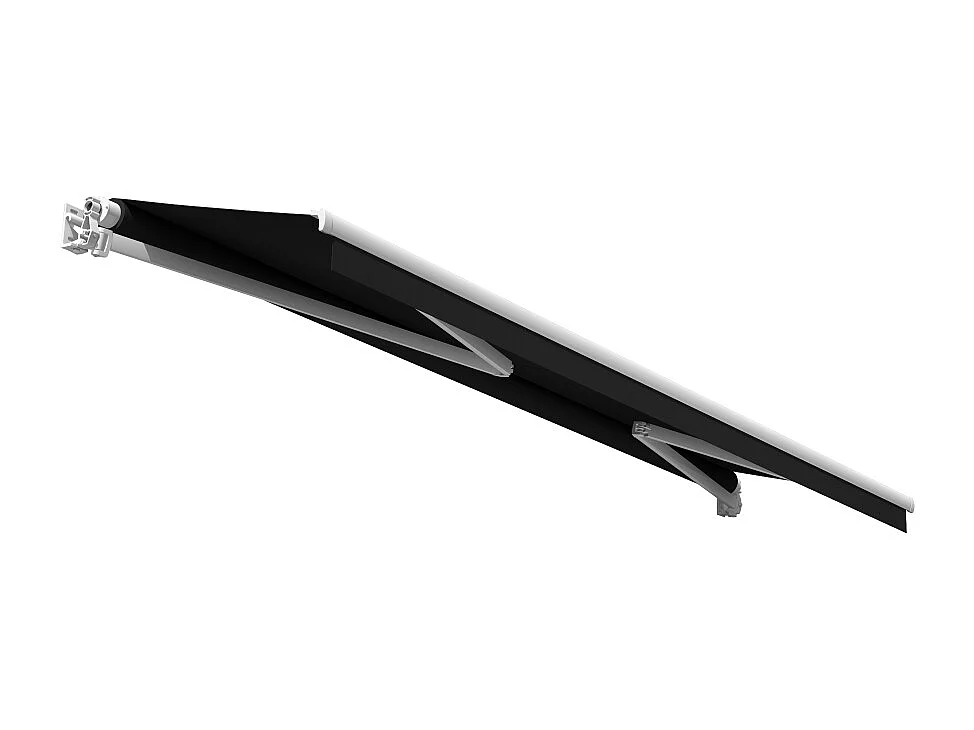 Store banne loggia LOCUS 4,00x2,00m (Manuelle - Noir - Blanc)