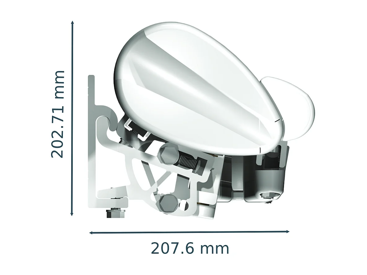 Store banne semi-coffre SARARI 5,00x3,00m (Manuelle - Gris Graphite - Blanc)