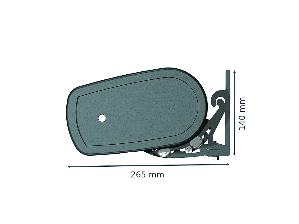 Store banne coffre MEEL 4,00x3,50m (Manuelle - Noir - Gris anthracite)