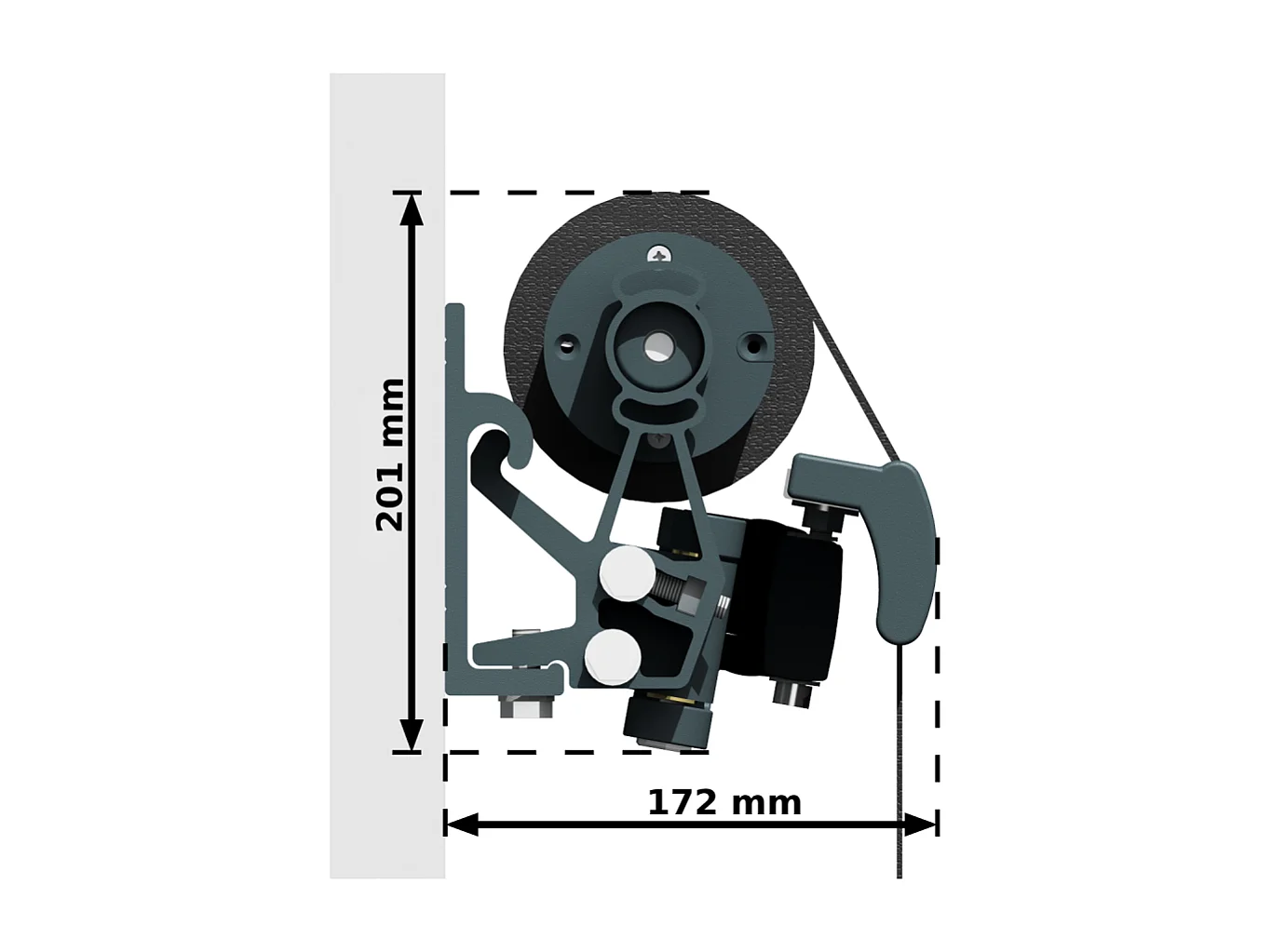 Store banne loggia LOCUS 3,00x2,00m (Motorisé et Interrupteur - Noir - Gris anthracite)