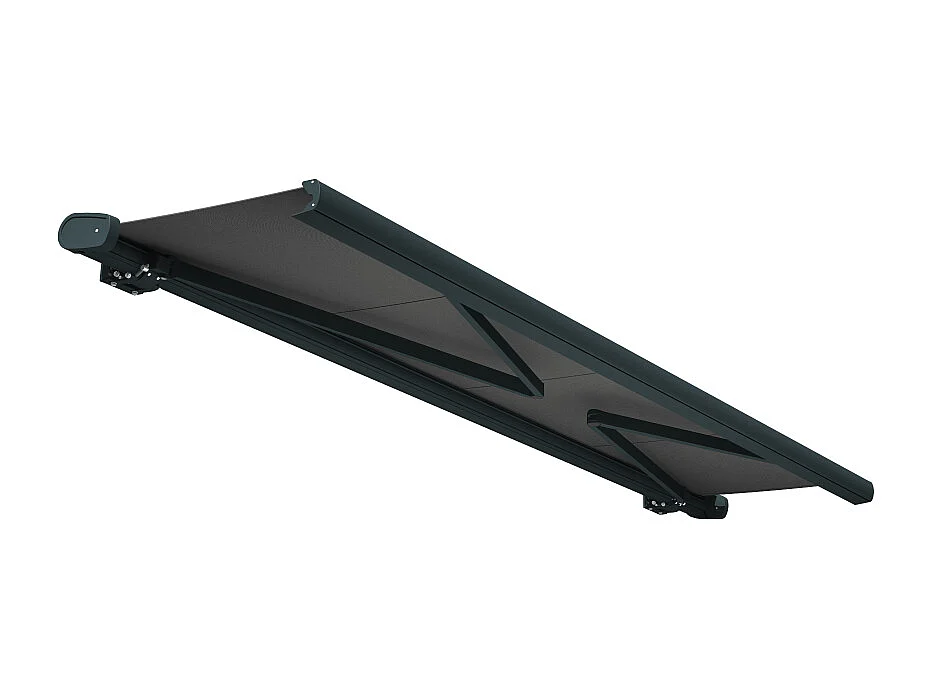 Store banne coffre MEEL 4,00x3,50m (Manuelle - Gris Graphite - Gris anthracite)