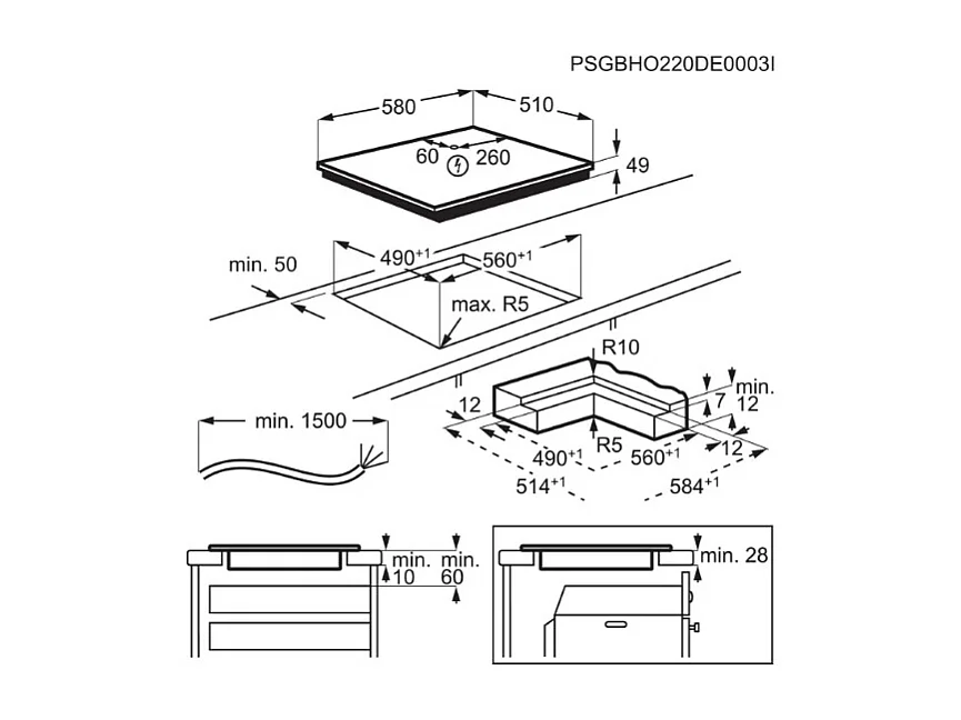 PLAQUE INDUCTION ELECTROLUX EIV66453I