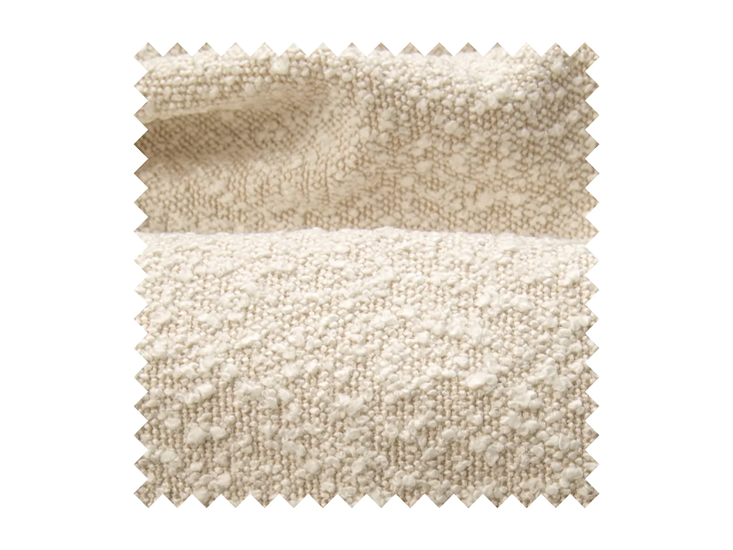 Lit continental - 160x200 cm - en bouclette beige clair - CLOUDY