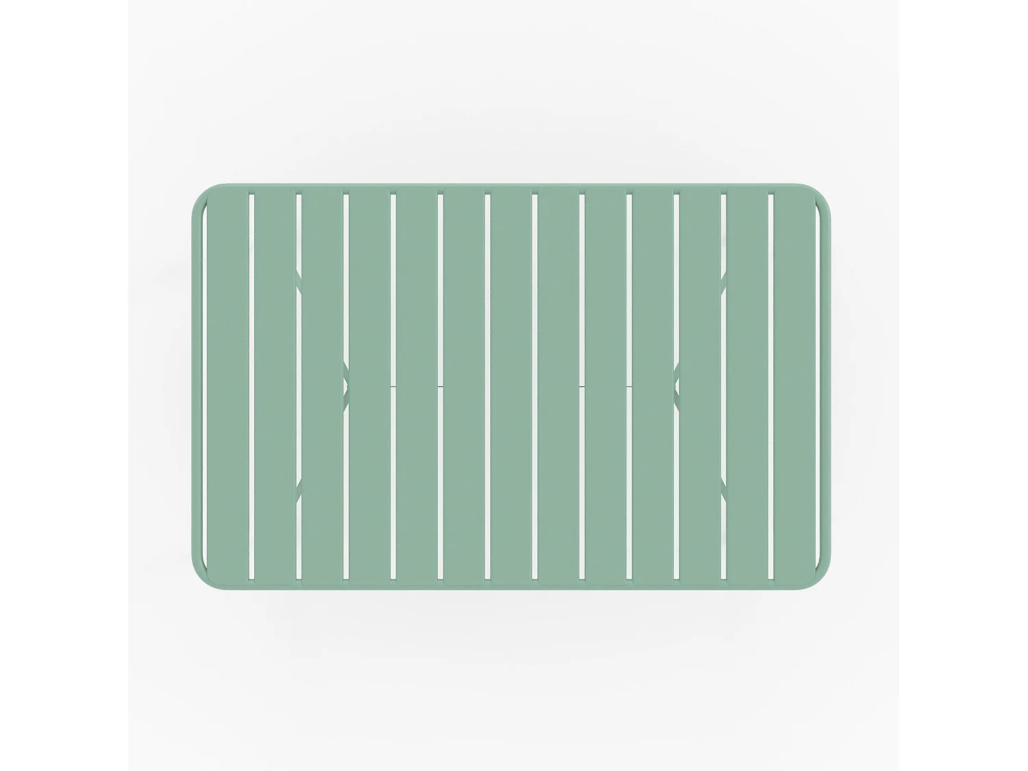 Mesa de jardín de metal verde claro plegable para 4 personas - Yumi