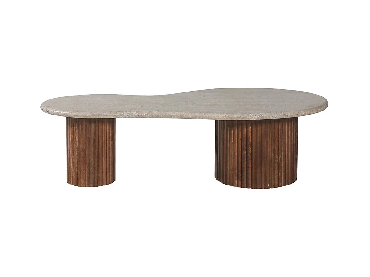 Table basse en bois massif collection DELHI - Style ethnique et design