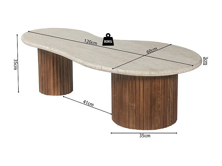 Salontafel van massief hout uit de DELHI collectie - Etnische en design stijl