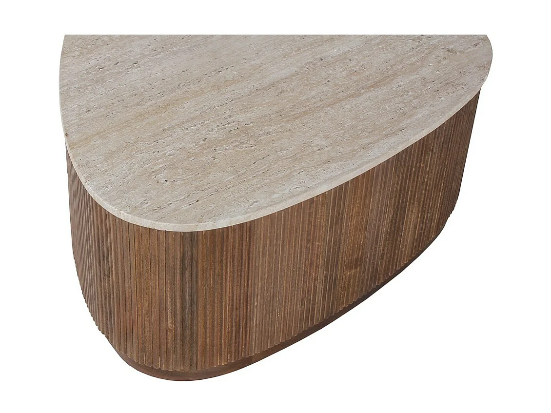 Table basse en bois massif collection DELHI 100cm - Style ethnique et design