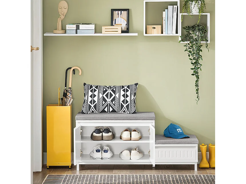 Półka na buty z 2 miejscami i 1 szufladą FSR172-W