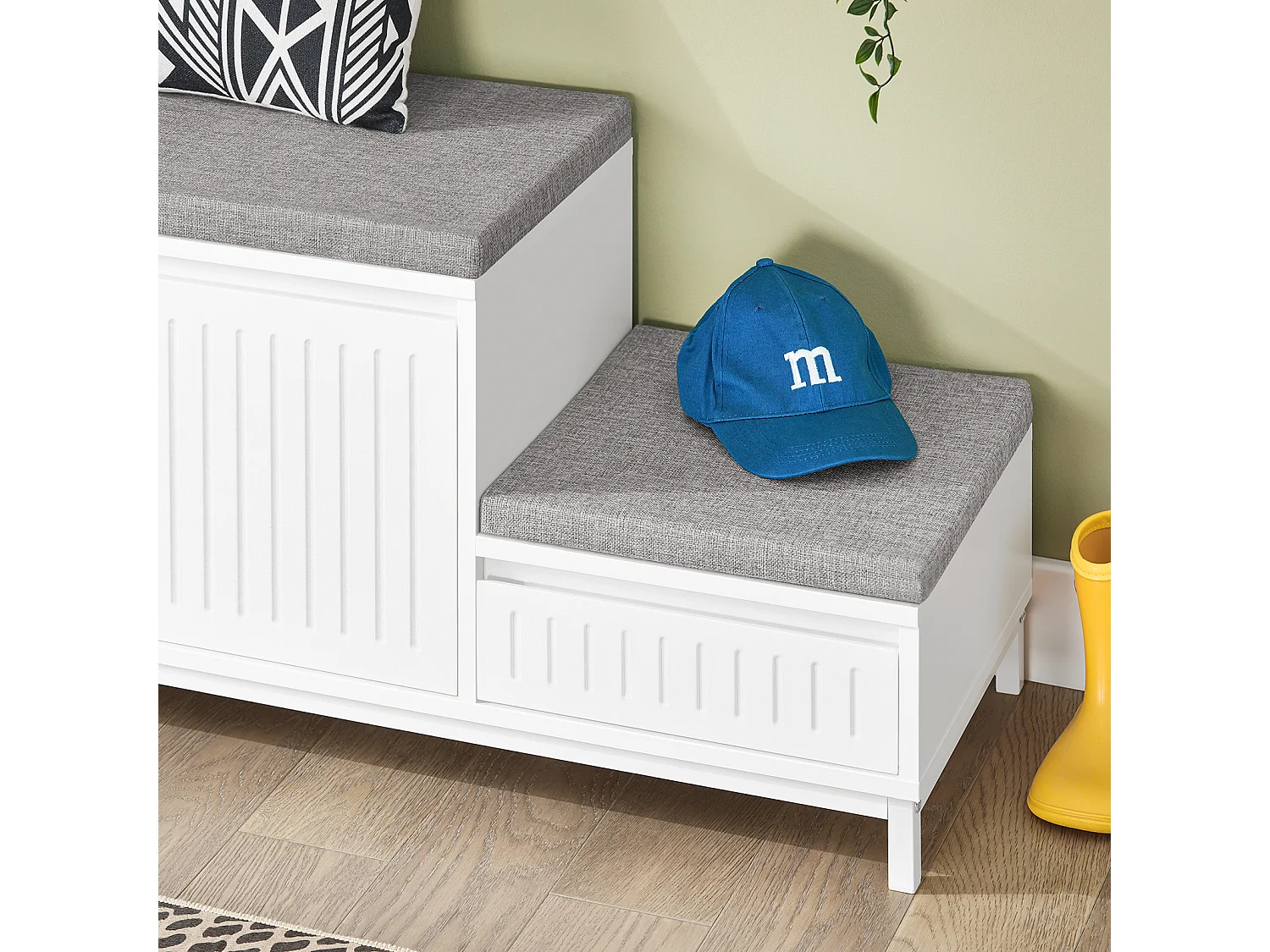 Półka na buty z 2 miejscami i 1 szufladą FSR172-W