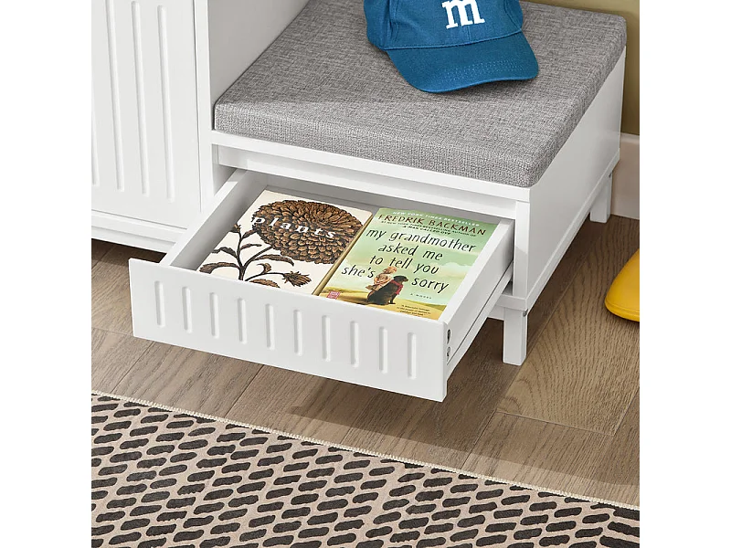 Półka na buty z 2 miejscami i 1 szufladą FSR172-W