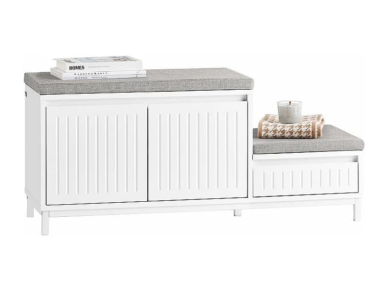 Półka na buty z 2 miejscami i 1 szufladą FSR172-W