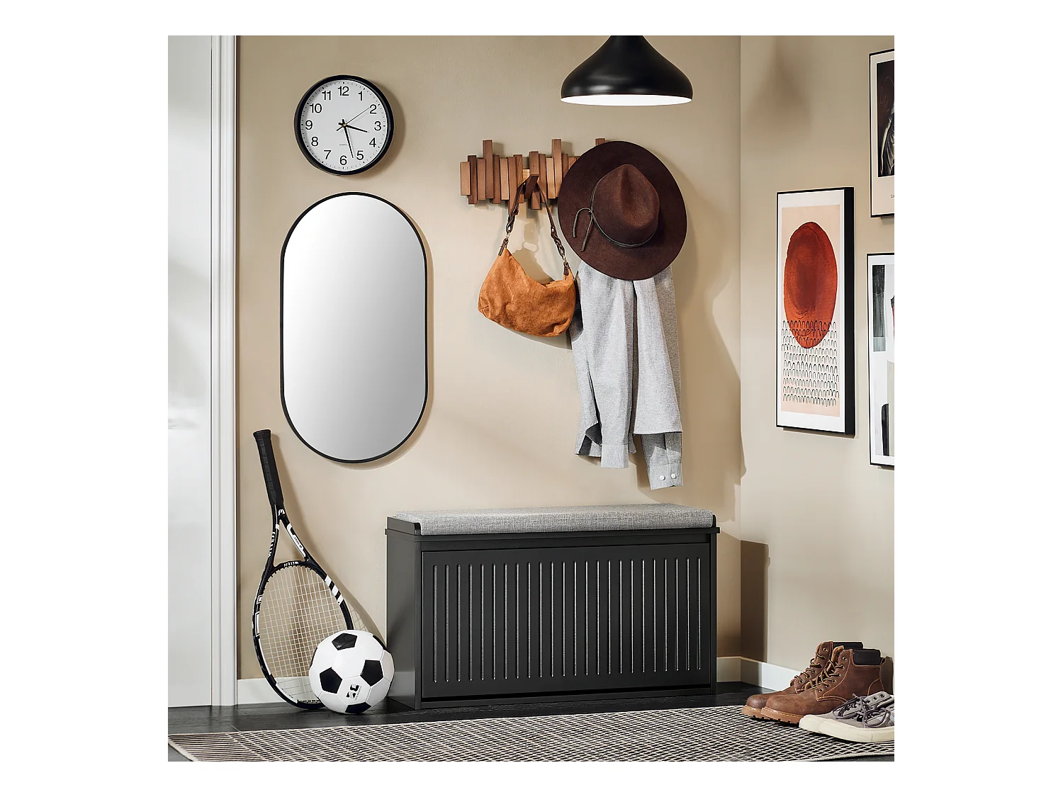 Ławka na buty z siedziskiem FSR98-L-SCH